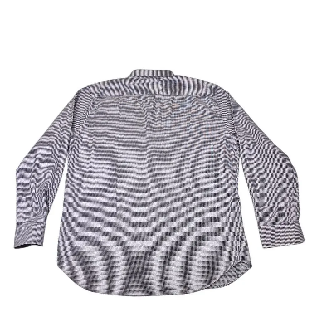 Canali Mens 44 17.5 XL Long Sleeve Button Down Shirt Made In Italy Purple Grid